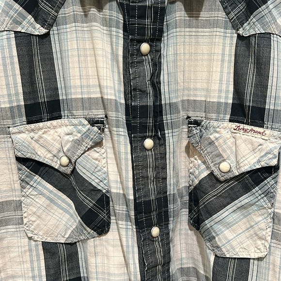 Lucky Brand Short Sleeve Pearl Snap Button Down - Picture 3 of 4